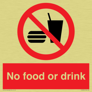 No food or drink